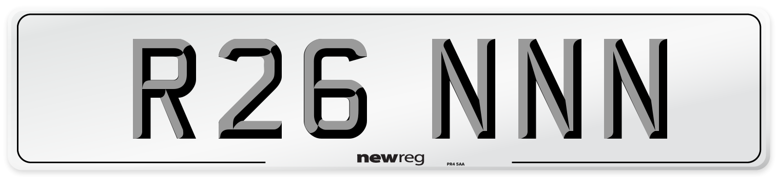 R26 NNN Number Plate from New Reg